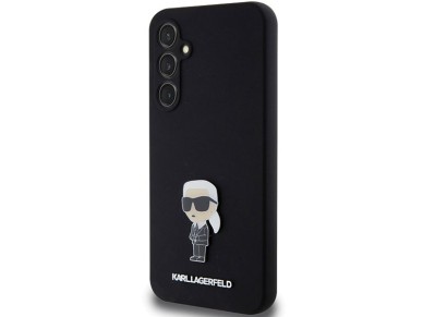 Funda de silicona Karl Lagerfeld Ikonik con pasador met�lico para Samsung Galaxy S23 FE - negra
