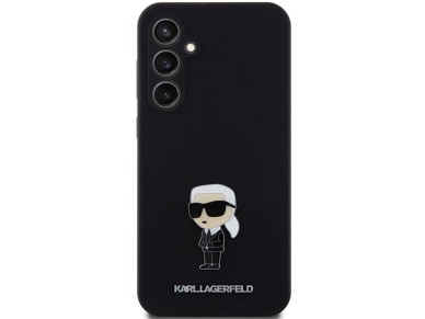 Funda de silicona Karl Lagerfeld Ikonik con pasador met�lico para Samsung Galaxy S23 FE - negra
