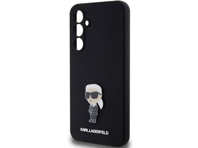Funda de silicona Karl Lagerfeld Ikonik con pasador met�lico para Samsung Galaxy S23 FE - negra