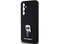 Capa de silicone Karl Lagerfeld Ikonik com pino metálico para Samsung Galaxy S23 FE - preta Capa de silicone Karl Lagerfeld Ikonik com pino metálico para Samsung Galaxy S23 FE - preta