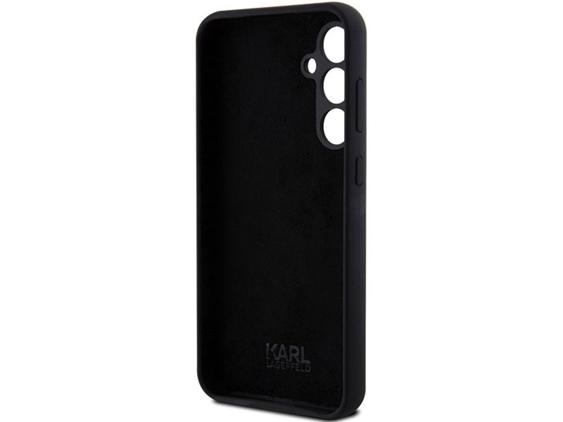 Capa de silicone Karl Lagerfeld Ikonik com pino metálico para Samsung Galaxy S23 FE - preta