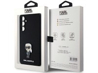 Capa de silicone Karl Lagerfeld Ikonik com pino metálico para Samsung Galaxy S23 FE - preta Capa de silicone Karl Lagerfeld Ikonik com pino metálico para Samsung Galaxy S23 FE - preta