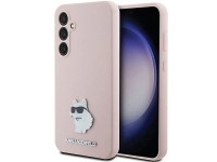 Capa de silicone Karl Lagerfeld Choupette com alfinete de metal para Samsung Galaxy S23 FE - rosa Capa de silicone Karl Lagerfeld Choupette com alfinete de metal para Samsung Galaxy S23 FE - rosa