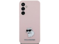 Capa de silicone Karl Lagerfeld Choupette com alfinete de metal para Samsung Galaxy S23 FE - rosa Capa de silicone Karl Lagerfeld Choupette com alfinete de metal para Samsung Galaxy S23 FE - rosa