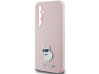 Capa de silicone Karl Lagerfeld Choupette com alfinete de metal para Samsung Galaxy S23 FE - rosa Capa de silicone Karl Lagerfeld Choupette com alfinete de metal para Samsung Galaxy S23 FE - rosa