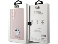 Capa de silicone Karl Lagerfeld Choupette com alfinete de metal para Samsung Galaxy S23 FE - rosa Capa de silicone Karl Lagerfeld Choupette com alfinete de metal para Samsung Galaxy S23 FE - rosa