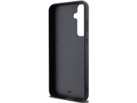 Guess GUHCS23FEPSQSQSK S23 FE S711 estojo rígido preto/preto com logotipo metálico acolchoado Guess GUHCS23FEPSQSQSK S23 FE S711 estojo rígido preto/preto com logotipo metálico acolchoado