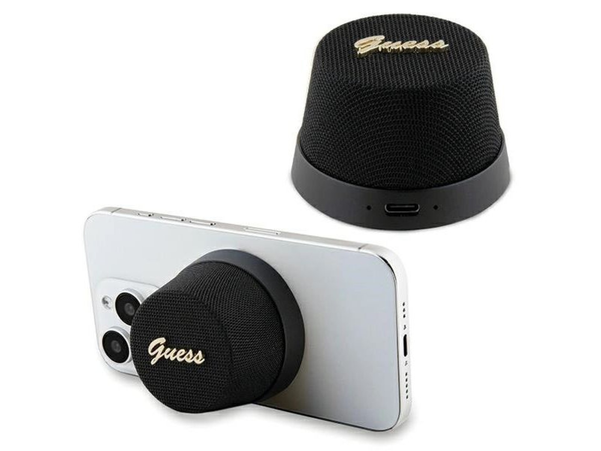 Guess Magnetic Script Metal Bluetooth speaker - black