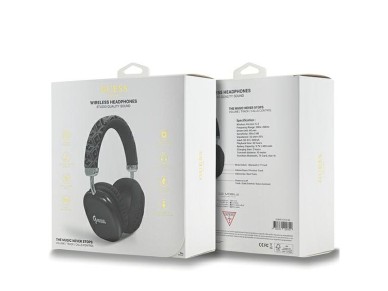 Guess GCube Metallic Script Logo Headphones - Black Guess GCube Metallic Script Logo Headphones - Black