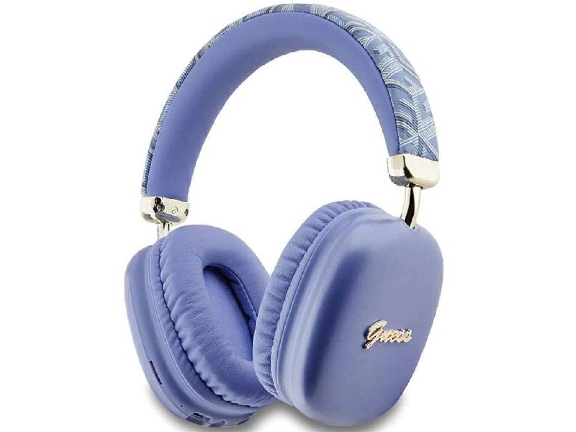 Guess GCube Metallic Script Logo Headphones - Purple
