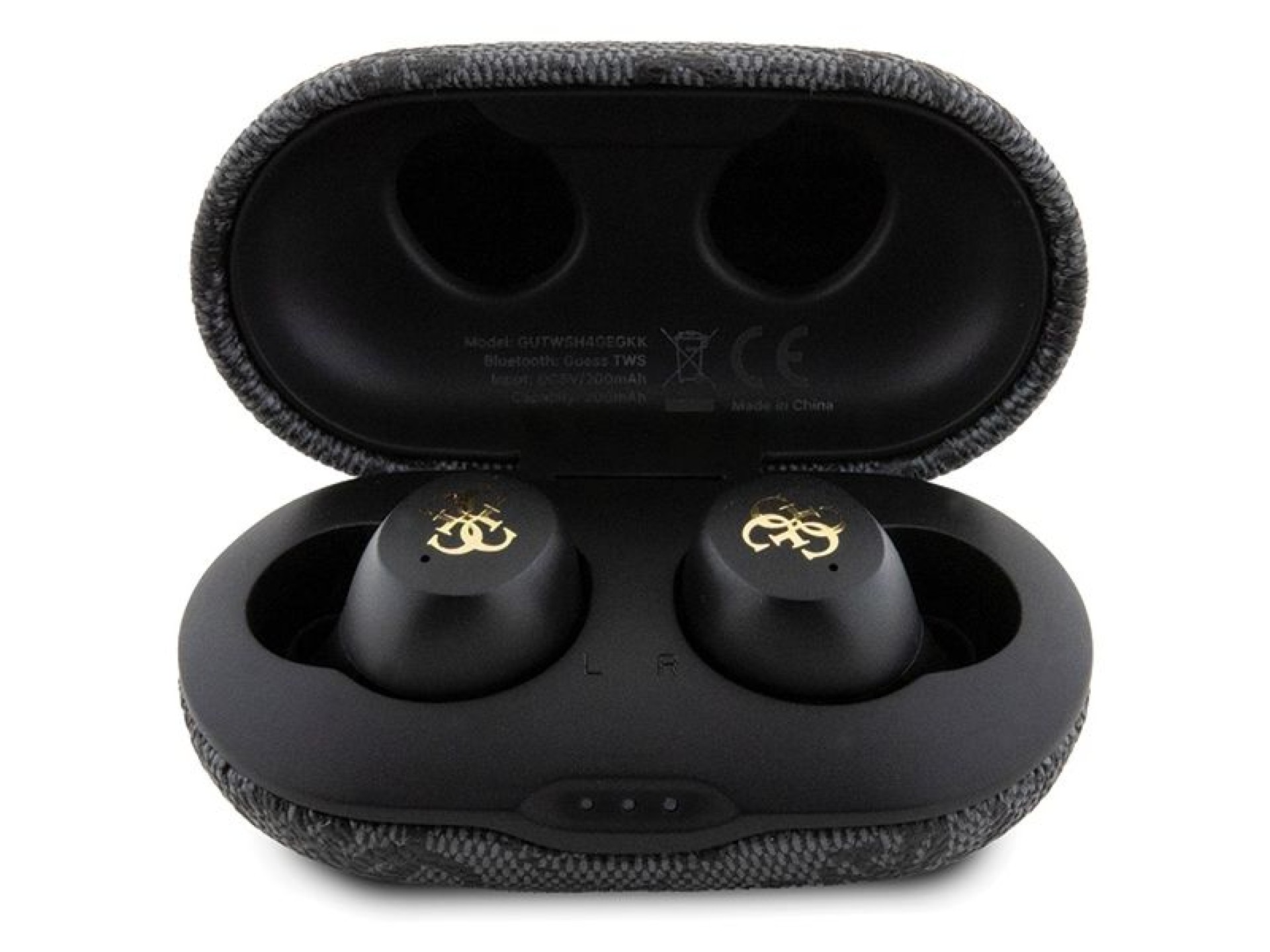 Guess 4G Metal TWS Headphones with ENC Charging Station - Black