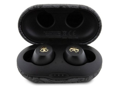 Fones de ouvido Guess 4G Metal TWS com base de carregamento ENC - Preto Fones de ouvido Guess 4G Metal TWS com base de carregamento ENC - Preto