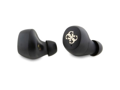 Fones de ouvido Bluetooth TWS Guess 4G Metal com base de carregamento ENC - marrom