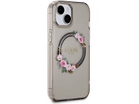 Funda Guess IML Flowers Wreath MagSafe para iPhone 15 / 14 / 13 - negra Funda Guess IML Flowers Wreath MagSafe para iPhone 15 / 14 / 13 - negra