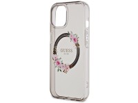 Funda Guess IML Flowers Wreath MagSafe para iPhone 15 / 14 / 13 - negra Funda Guess IML Flowers Wreath MagSafe para iPhone 15 / 14 / 13 - negra