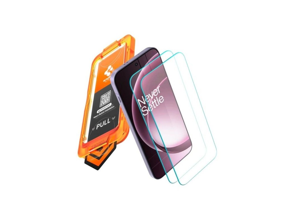 Spigen Glas.tR AlignMaster Slim - Pacote com 2 películas de vidro temperado para OnePlus 15