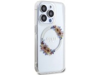 Guess IML Flowers Wreatch MagSafe case for iPhone 15 Pro - transparent Guess IML Flowers Wreatch MagSafe case for iPhone 15 Pro - transparent