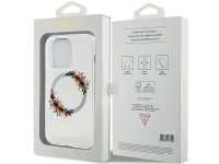 Guess IML Flowers Wreatch MagSafe case for iPhone 15 Pro - transparent Guess IML Flowers Wreatch MagSafe case for iPhone 15 Pro - transparent