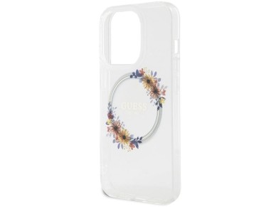 Funda Guess IML Flowers Wreatch MagSafe para iPhone 15 Pro Max - Transparente Funda Guess IML Flowers Wreatch MagSafe para iPhone 15 Pro Max - Transparente