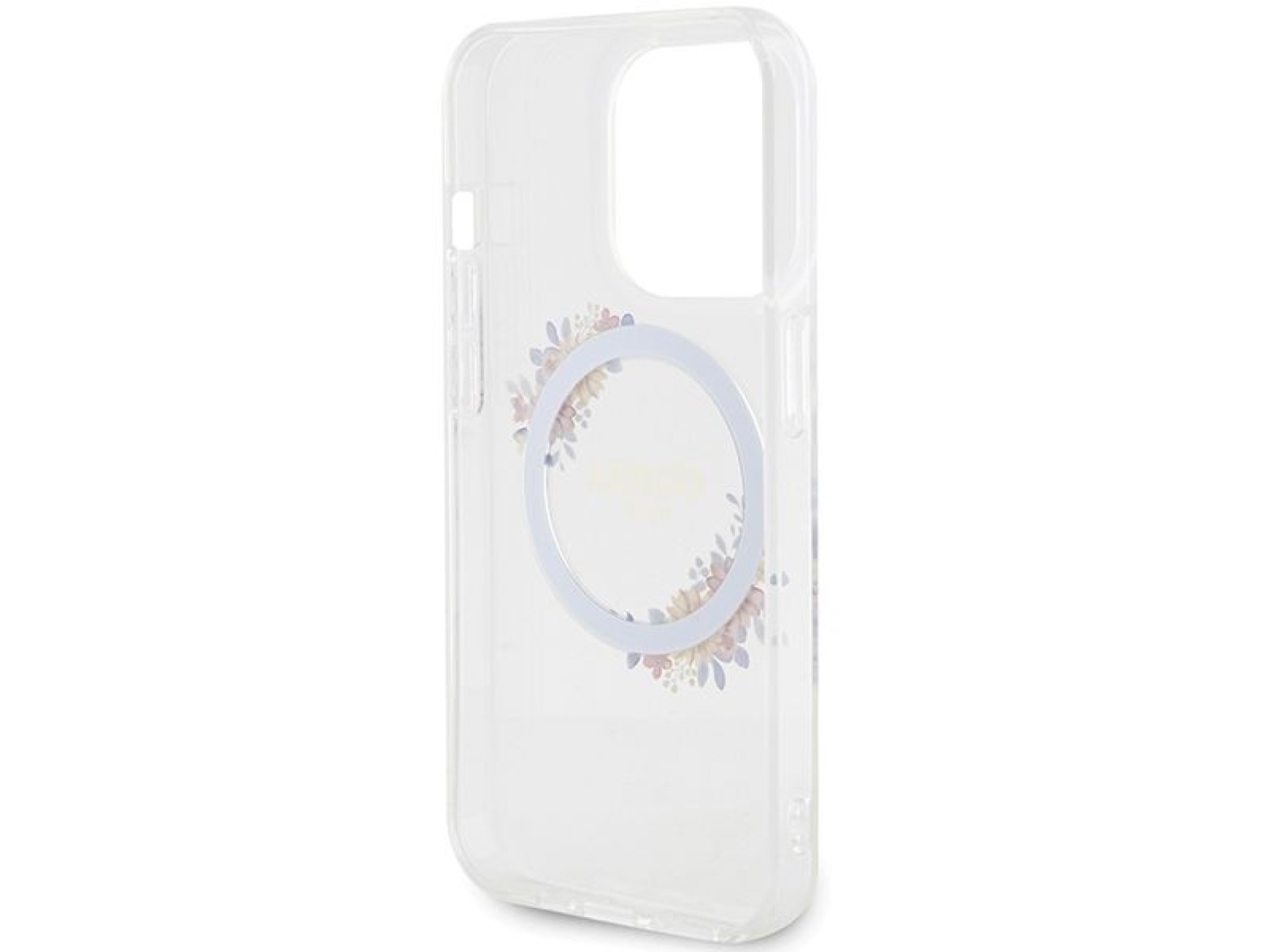 Guess IML Flowers Wreatch MagSafe iPhone 15 Pro Max Case - Clear