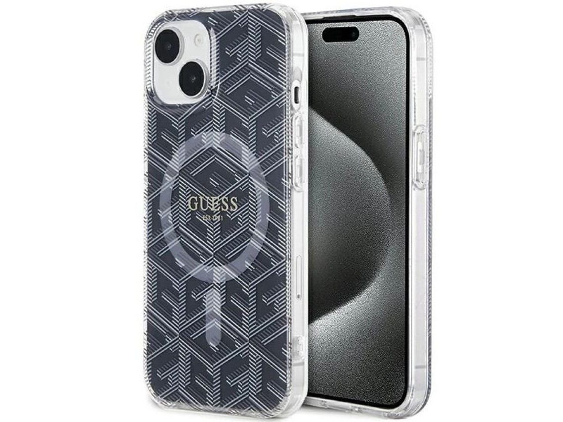 Guess IML GCube MagSafe case for iPhone 15 / 14 / 13 - black
