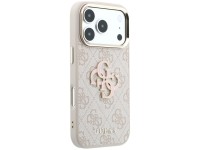 Capa Guess 4G com logo grande em resina para iPhone 17 Pro / 18 Pro - Rosa Capa Guess 4G com logo grande em resina para iPhone 17 Pro / 18 Pro - Rosa