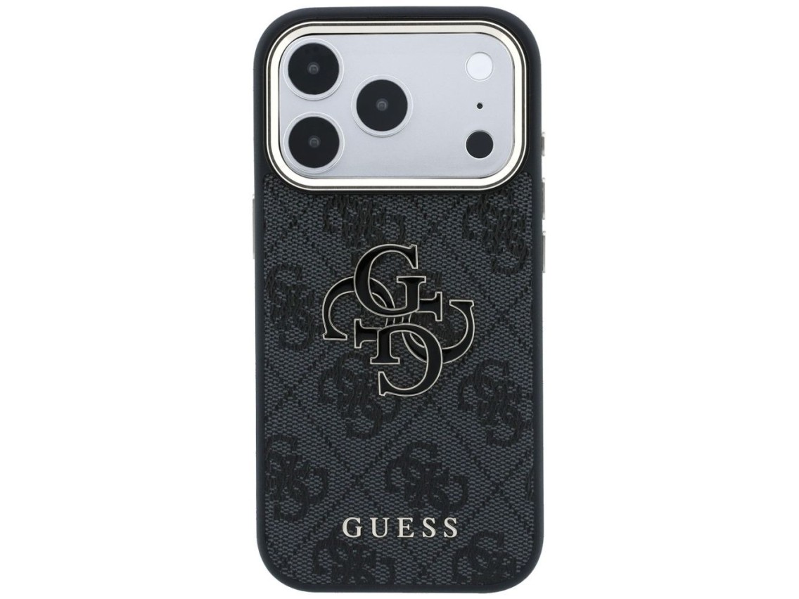 Guess 4G & Big Resin Logo Case for iPhone 17 Pro / 18 Pro - Black