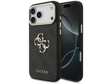 Guess 4G Big 4G Classic Logo Case for iPhone 17 Pro Max / 18 Pro Max - Black and Gold