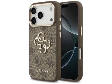Guess 4G Big 4G Classic Logo Case for iPhone 17 Pro / 18 Pro - Brown and Gold