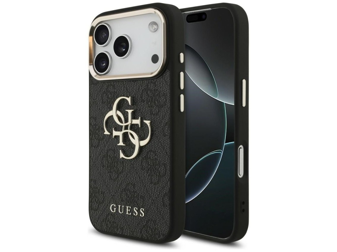 Guess 4G Big 4G Classic Logo Case for iPhone 17 Pro / 18 Pro - Black and Gold