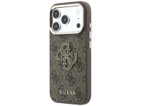 Capa Guess 4G com logo grande em resina para iPhone 17 Pro / 18 Pro - Marrom Capa Guess 4G com logo grande em resina para iPhone 17 Pro / 18 Pro - Marrom