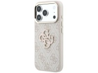 Capa Guess 4G com logo grande em resina para iPhone 17 Pro / 18 Pro - Rosa Capa Guess 4G com logo grande em resina para iPhone 17 Pro / 18 Pro - Rosa