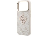 Capa Guess 4G com logo grande em resina para iPhone 17 Pro / 18 Pro - Rosa Capa Guess 4G com logo grande em resina para iPhone 17 Pro / 18 Pro - Rosa