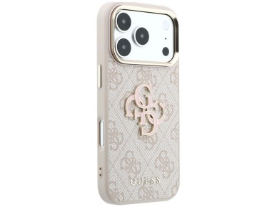 Capa Guess 4G com logo grande em resina para iPhone 17 Pro / 18 Pro - Rosa Capa Guess 4G com logo grande em resina para iPhone 17 Pro / 18 Pro - Rosa