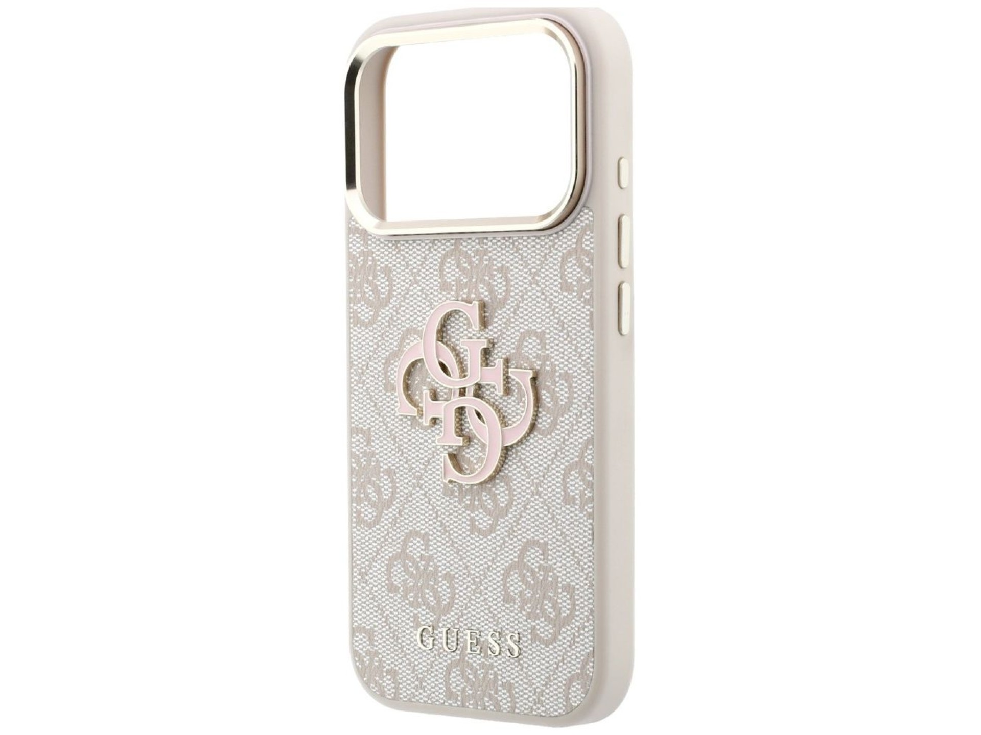 Capa Guess 4G com logo grande em resina para iPhone 17 Pro / 18 Pro - Rosa