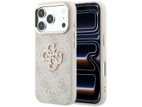 Guess 4G & Big Resin Logo Case for iPhone 17 Pro / 18 Pro - Pink