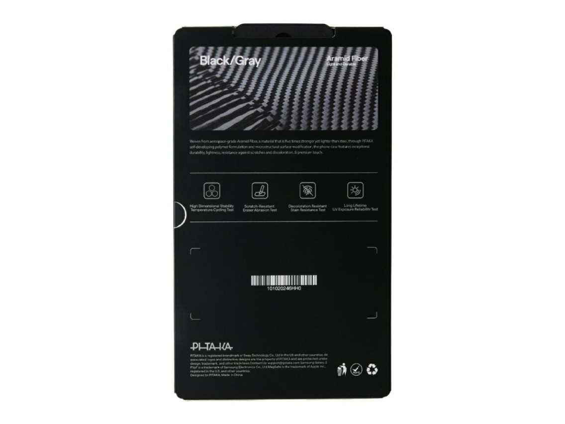 Case PITAKA Ultra-Slim MagSafe for Samsung Galaxy Z Flip7 black grey