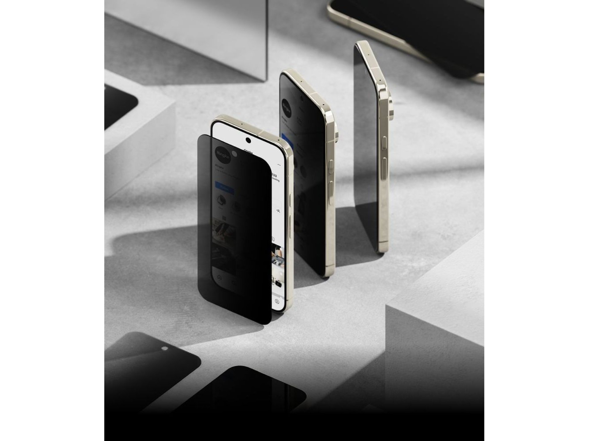 Protector de pantalla de vidrio templado Ringke Easy Slide Privacy (paquete de 2) para Google Pixel