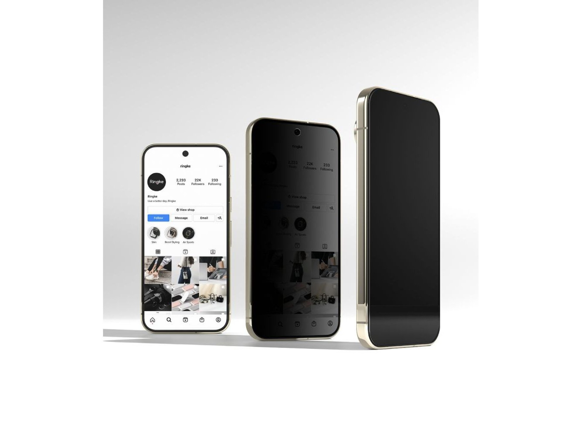 Protetor de tela de vidro temperado Ringke Easy Slide Privacy (pacote com 2) para Google Pixel Pro 9