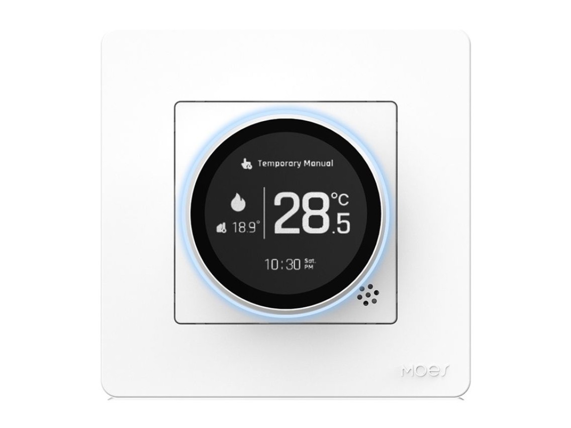 Termostato ZigBee MOES ZHT-SR-GA para aquecimento hidrônico