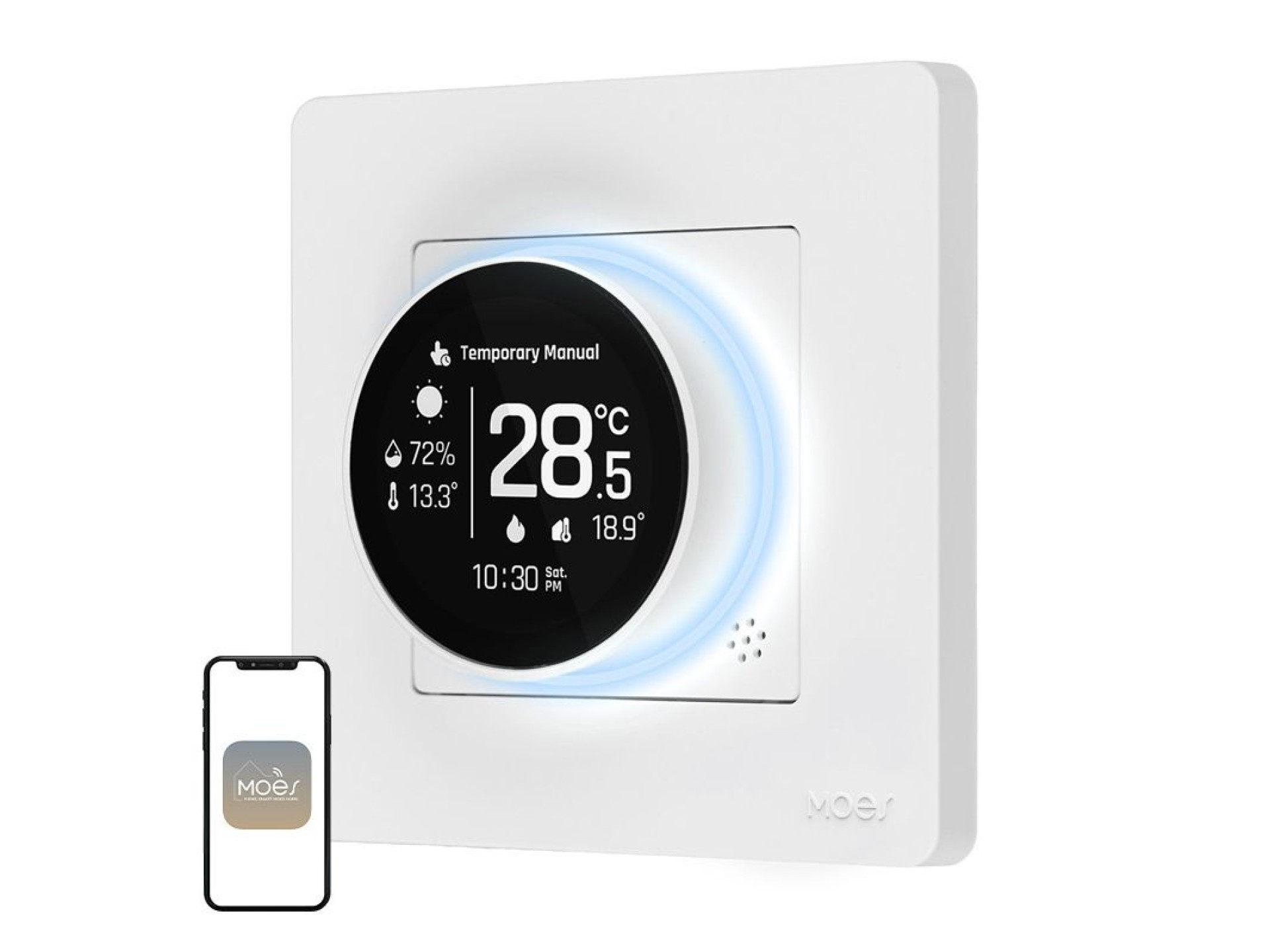 Termostato ZigBee MOES ZHT-SR-GC para caldera/gas