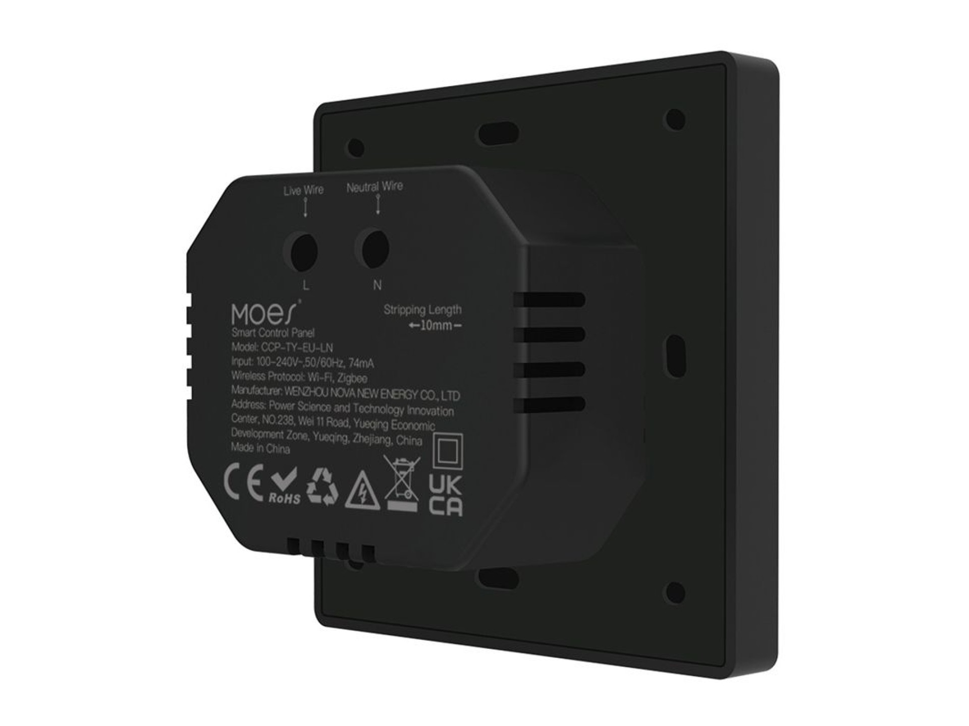 MOES CCP-TY-LN Wi-Fi/ZigBee Control Panel with 4