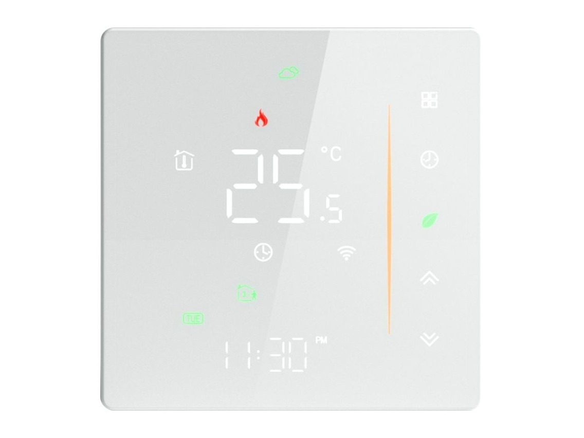 Termostato Wi-Fi MOES WHT-006-GB-WH para calefacción eléctrica (Blanco)