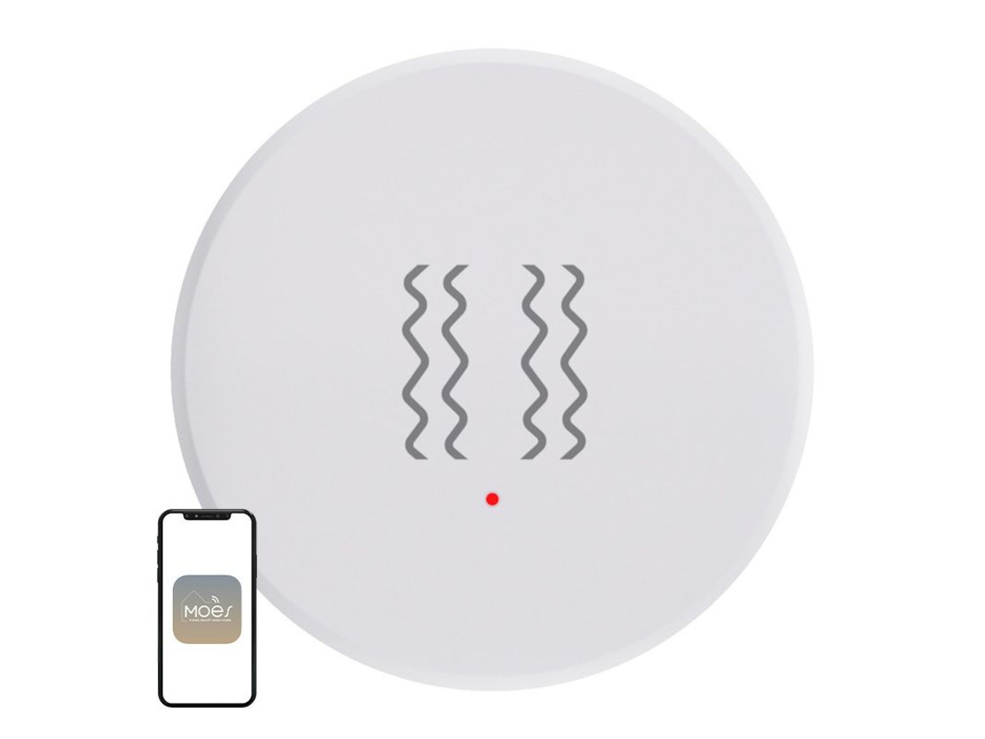 Sensor de vibração MOES ZSS-S02-VBR-C ZigBee