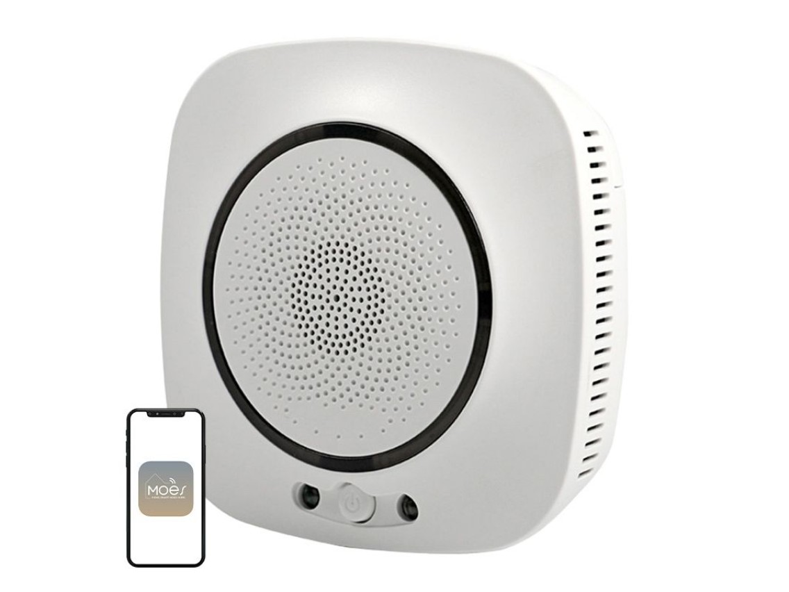 Detector de monóxido de carbono MOES WSS-CO com Wi-Fi