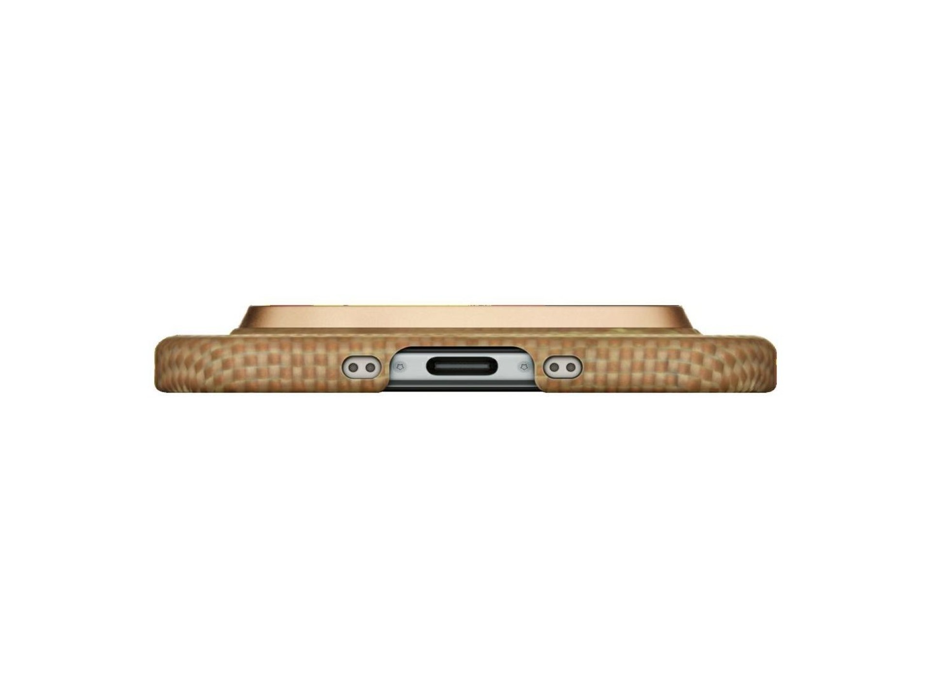 Funda PITAKA Ultra-Slim MagSafe para iPhone 17 color dorado brillante
