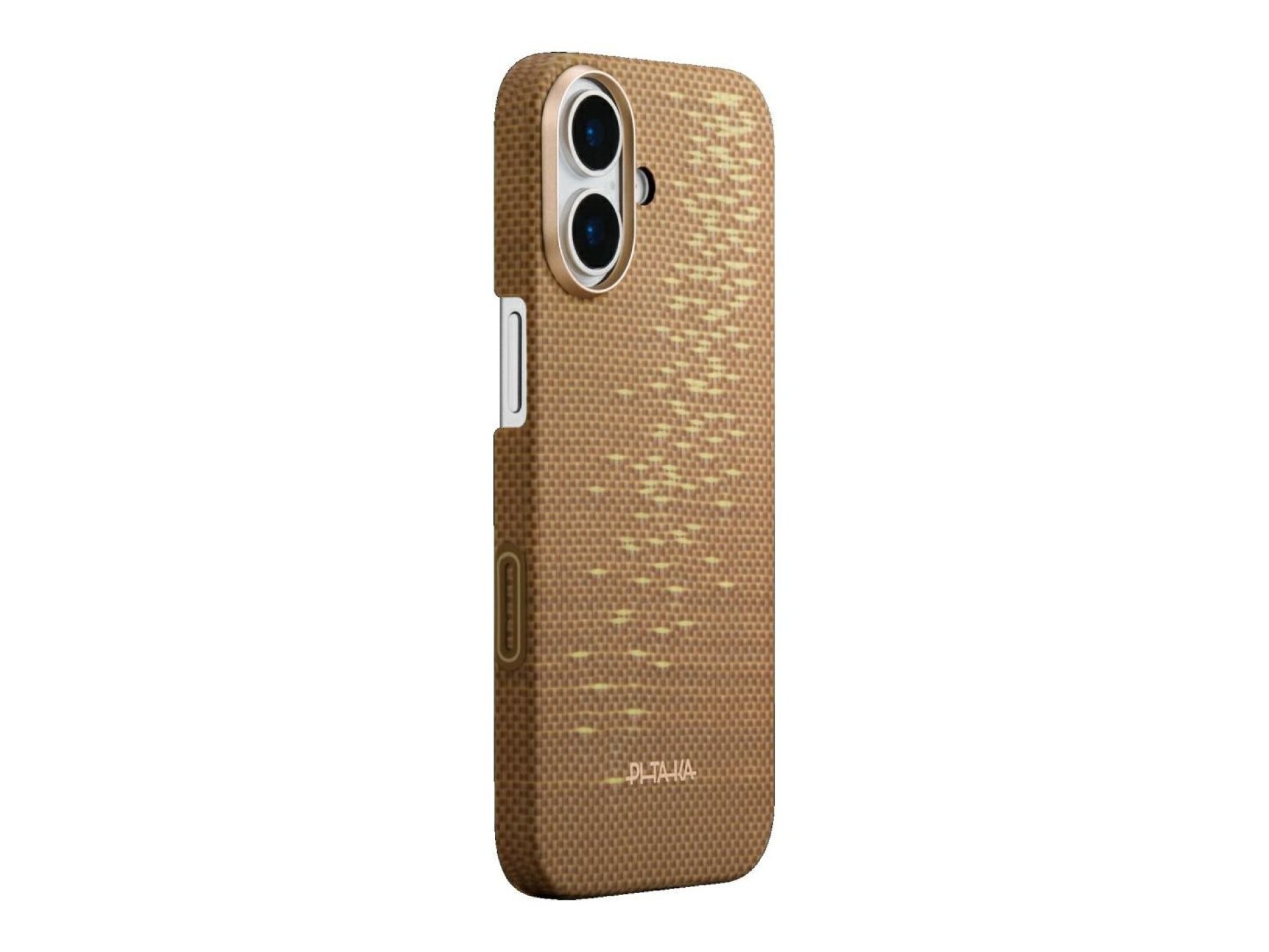 Funda PITAKA Ultra-Slim MagSafe para iPhone 17 color dorado brillante