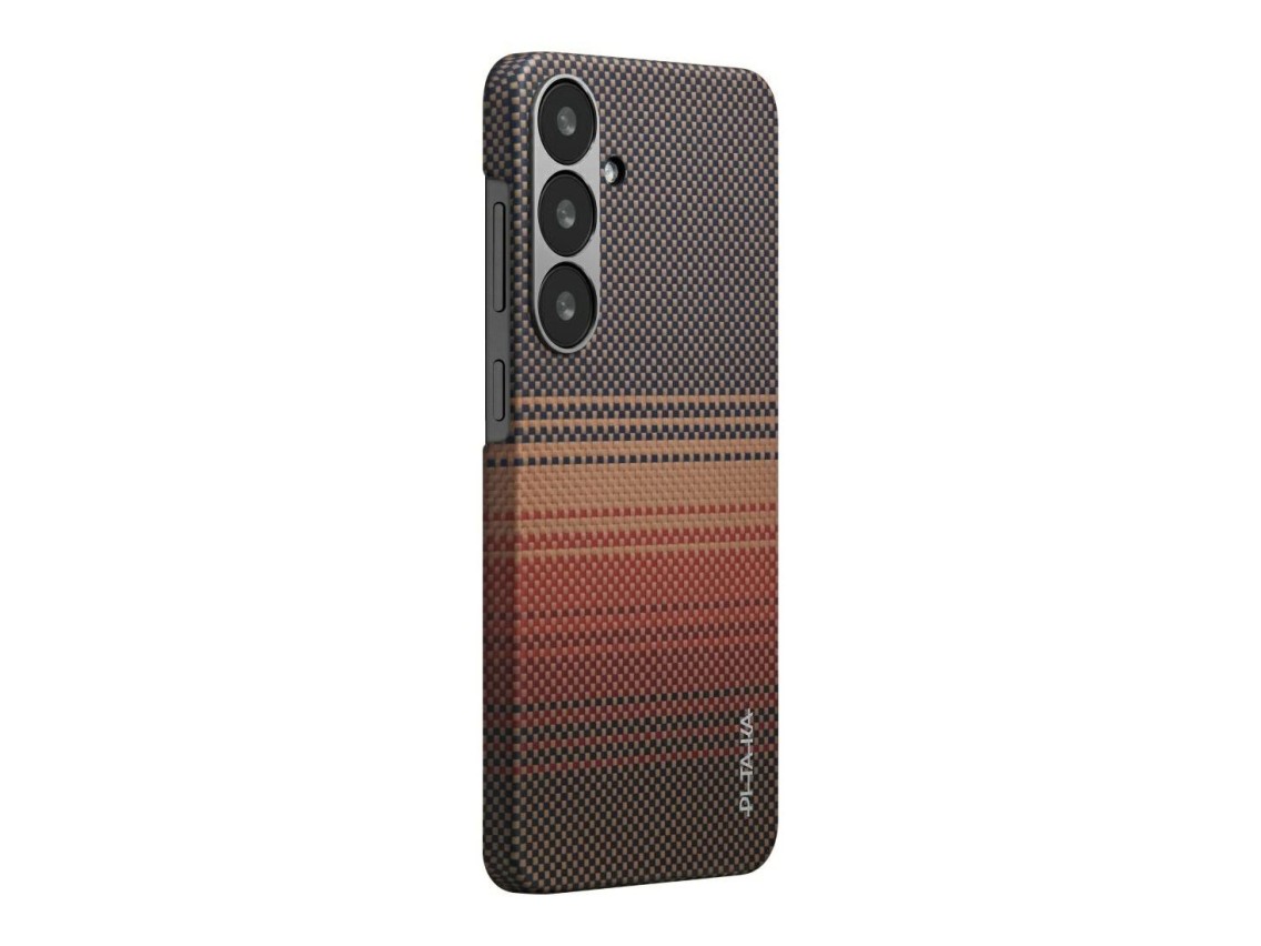 Capa PITAKA Moonrise Tactile Woven MagSafe para Samsung Galaxy S25 pôr do sol