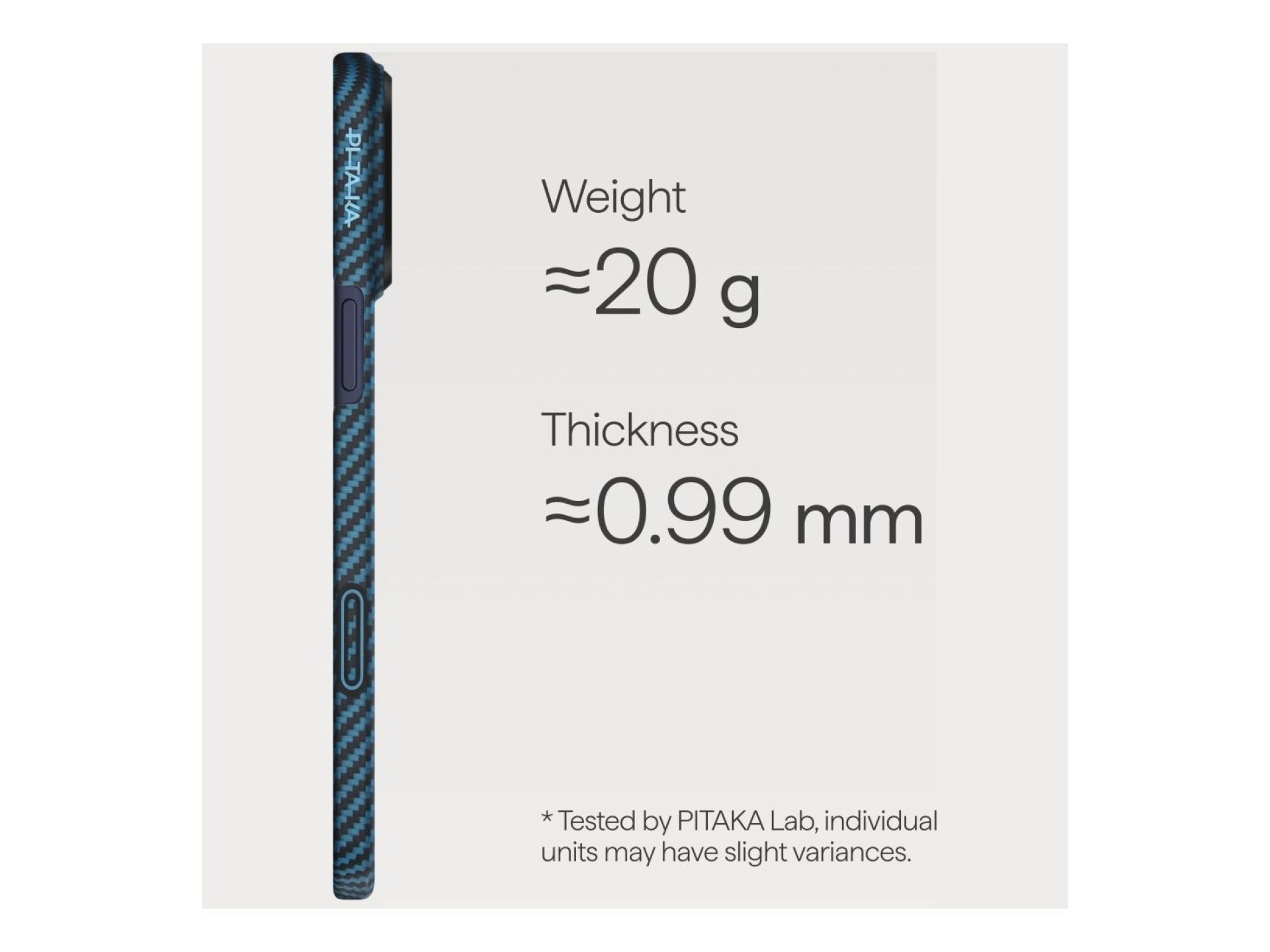 Case PITAKA Ultra-Slim MagSafe for iPhone 17 Pro black blue