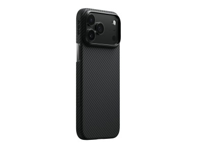 Funda PITAKA Ultra-Slim MagSafe para iPhone 17 Pro, color negro y gris.